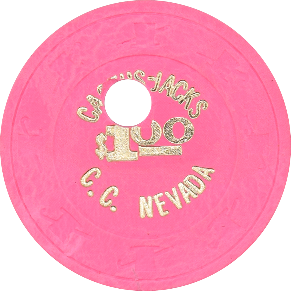 Cactus Jack's Casino Carson City Nevada $1 Cancelled Chip 1980s