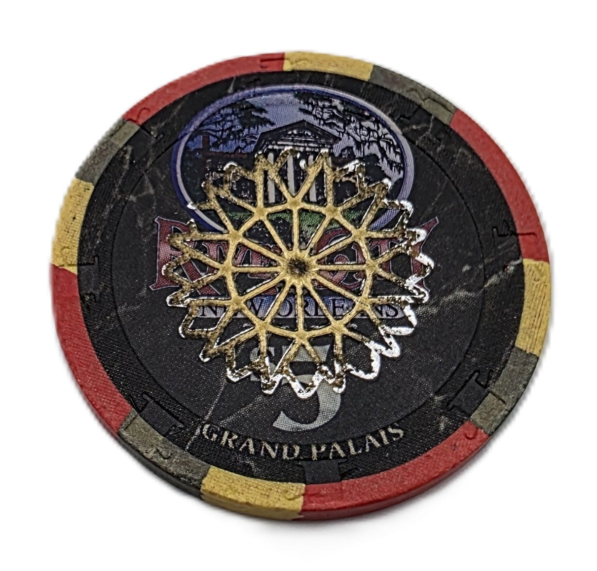 River City Grand Palais Casino New Orleans Louisiana $5 Cancelled Chip