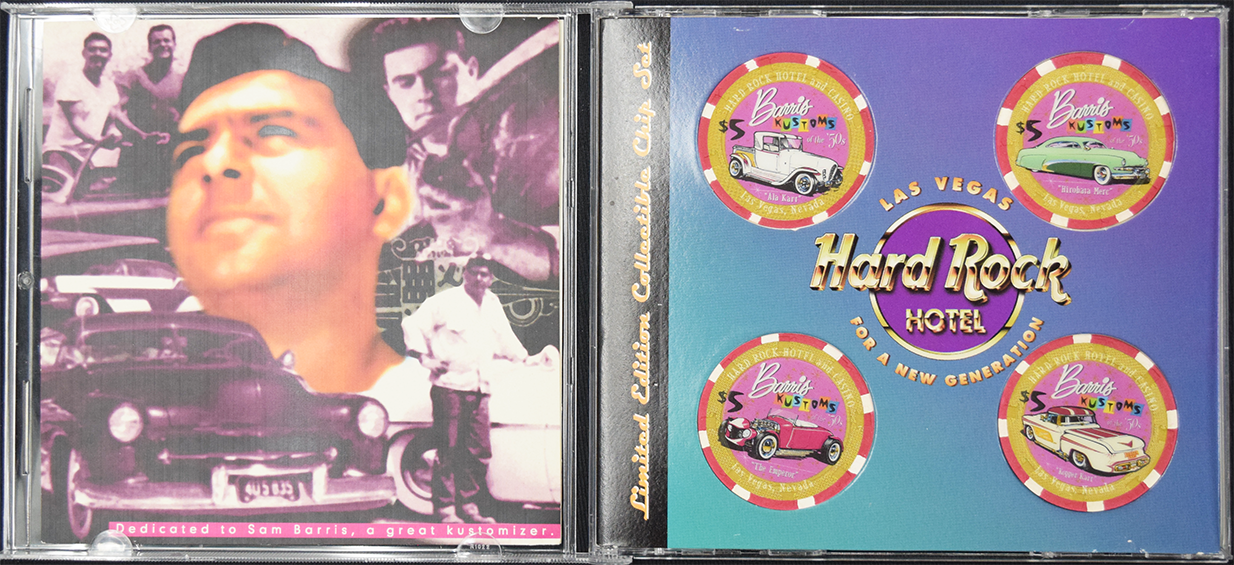 Hard Rock Hotel & Casino Las Vegas Nevada Barris Kustoms of the '50s Signed CD Set of 4 Chips 1997