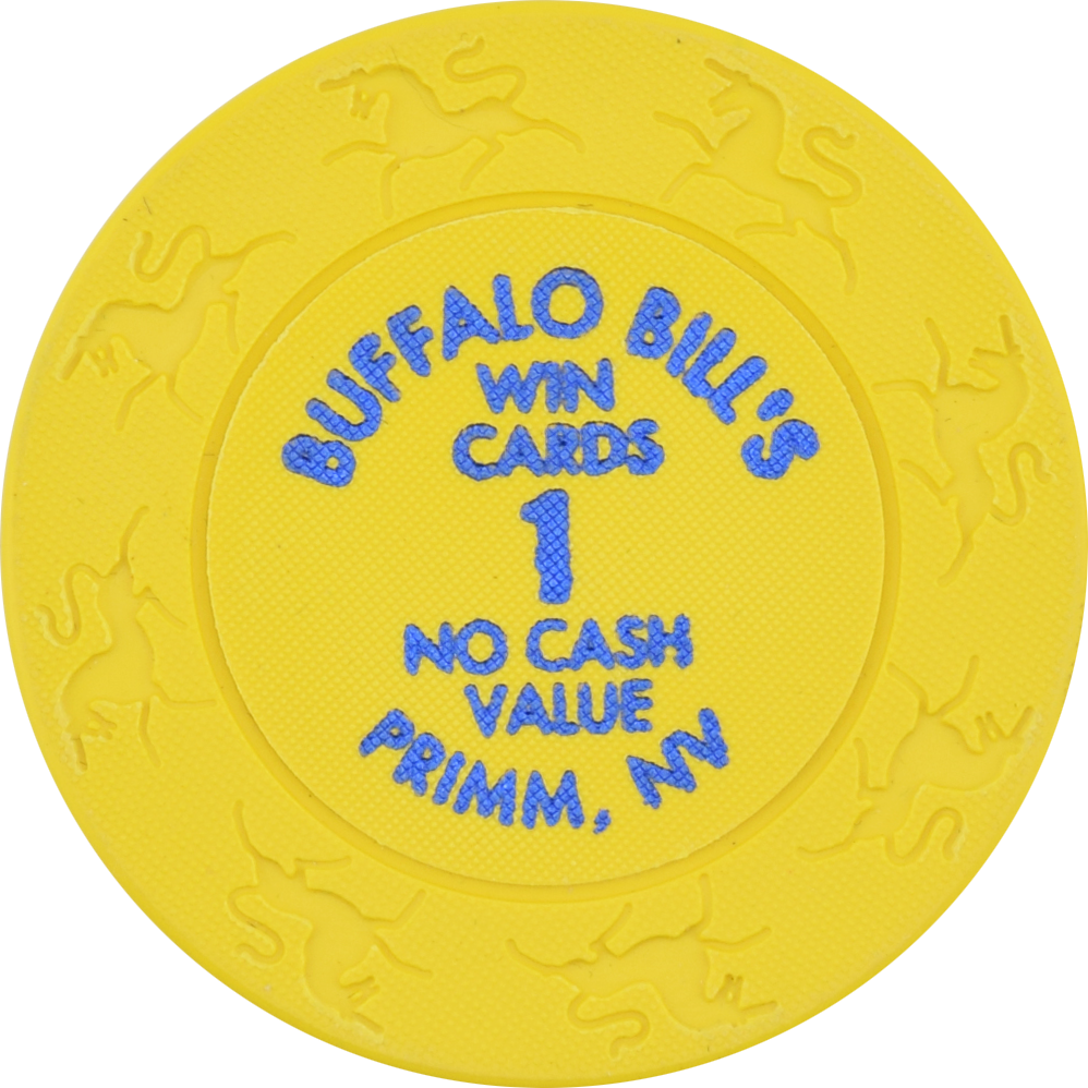 Buffalo Bill's Casino Primm Nevada 1 Win Cards NCV Chip 2004