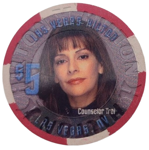 Las Vegas Hilton Casino Las Vegas Nevada $5 Chip Counselor Troi 2005