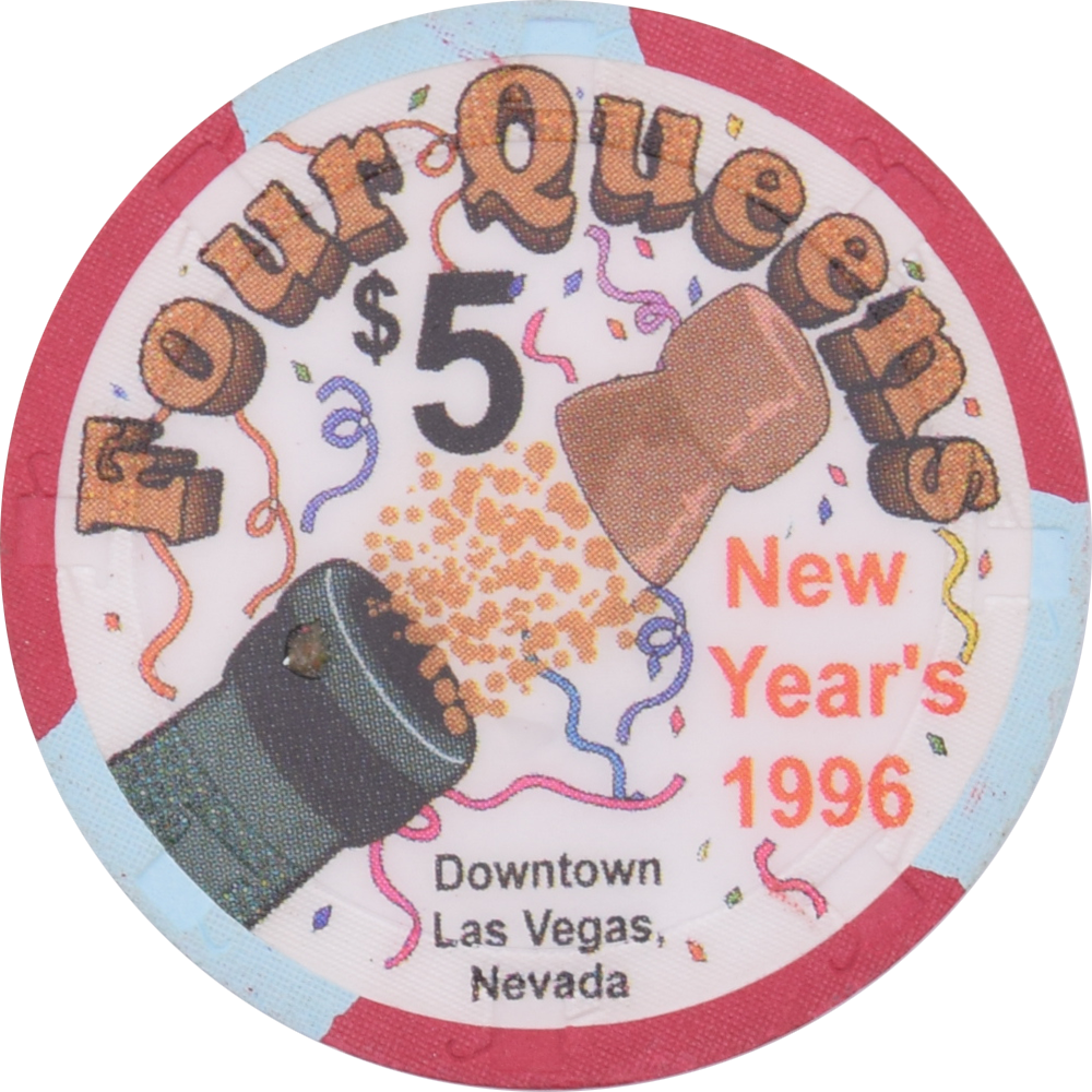 Four Queens Casino Las Vegas Nevada $5 New Year's Chip 1996
