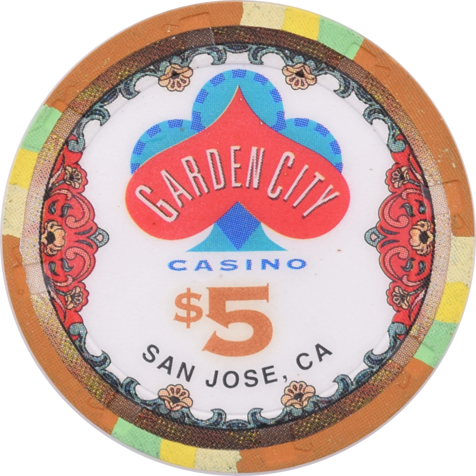 Garden City Casino San Jose California $5 RHC Chip