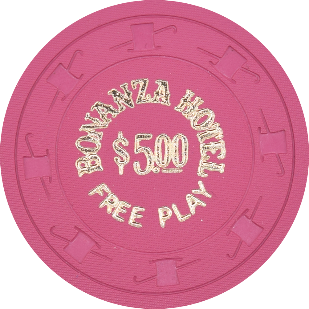 Bonanza Hotel Casino Las Vegas Nevada $5 Free Play Chip 1969