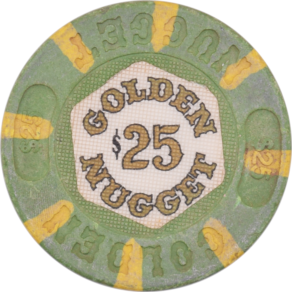 Golden Nugget Casino Atlantic City New Jersey $25 1st Edition Chip