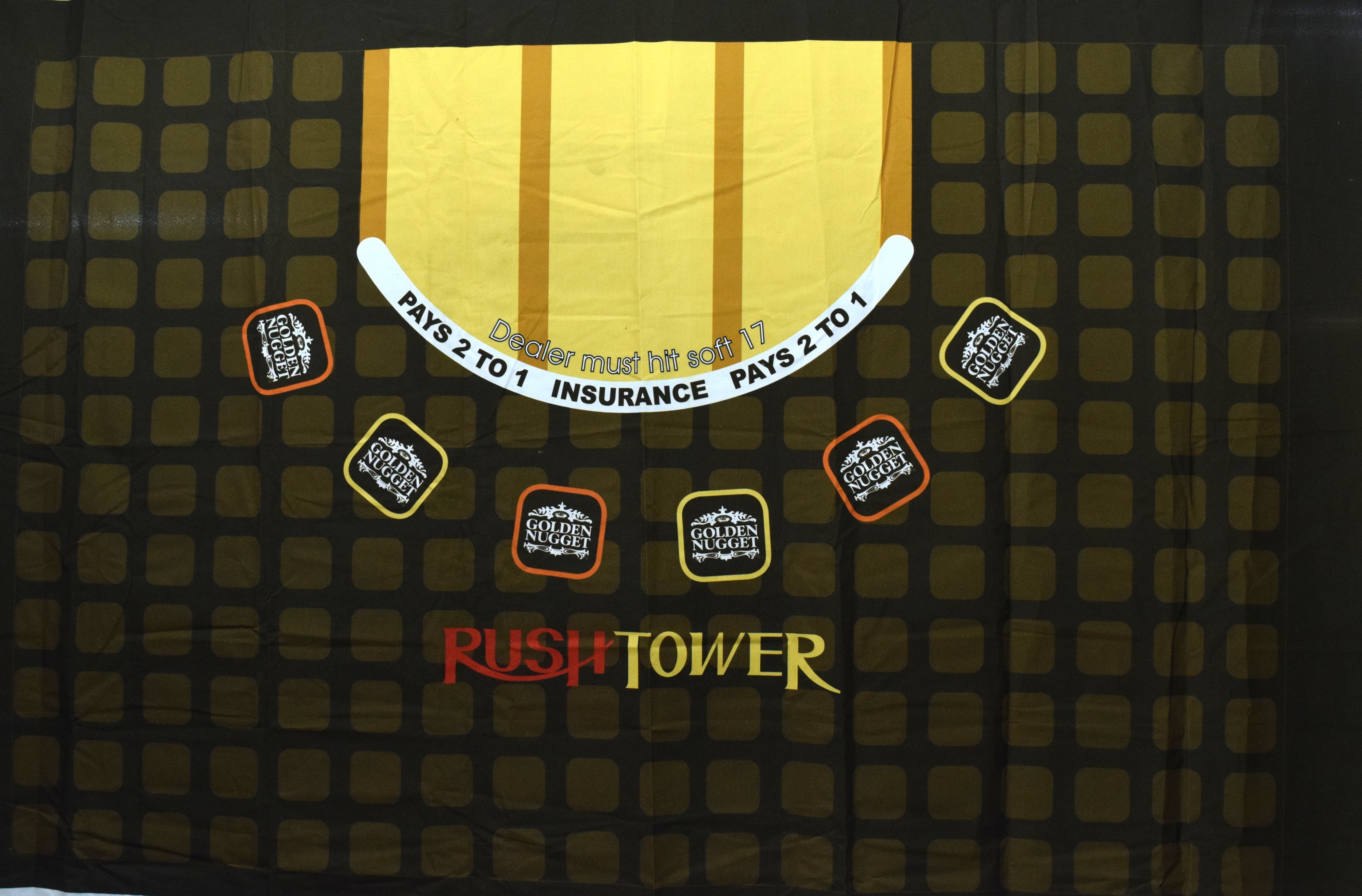 Golden Nugget Casino Las Vegas Nevada Rush Tower Yellow Stripe New Blackjack Layout