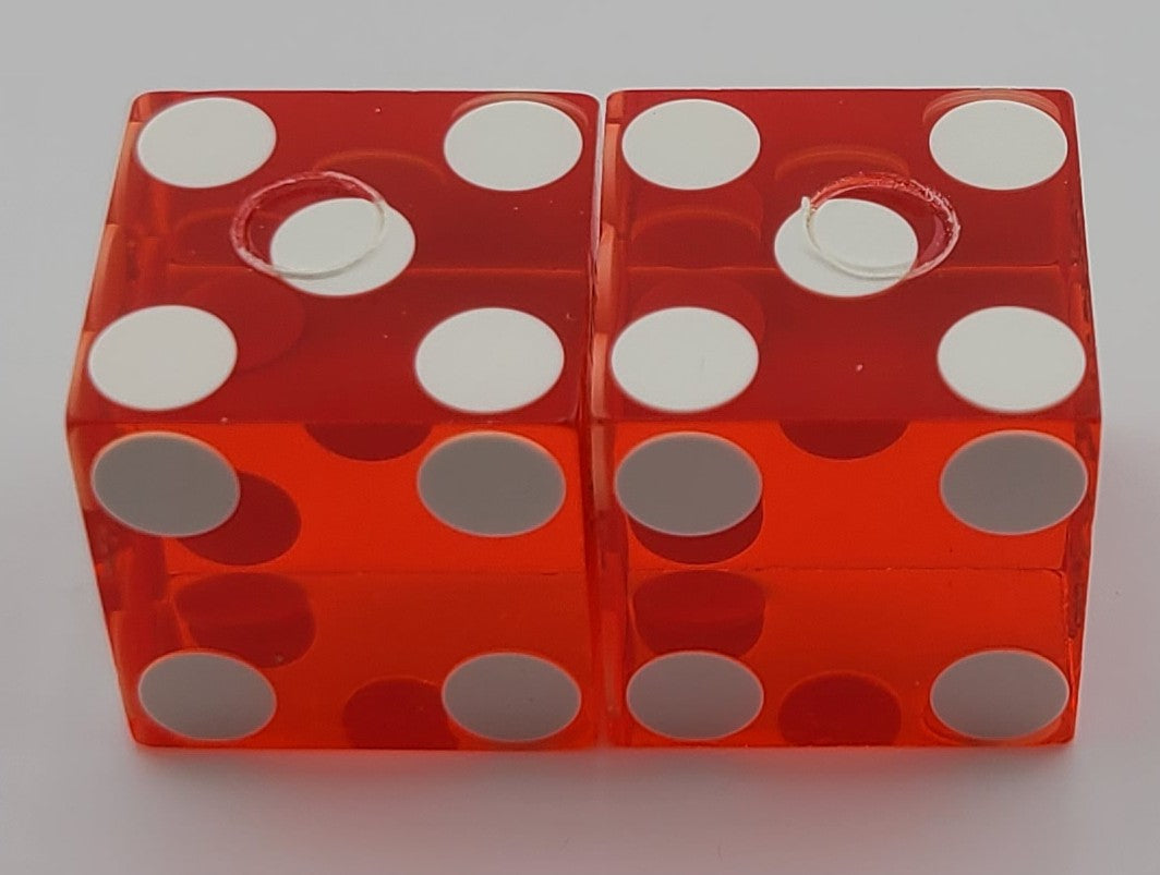 Aria Casino Las Vegas Nevada Pair of Used Red Dice