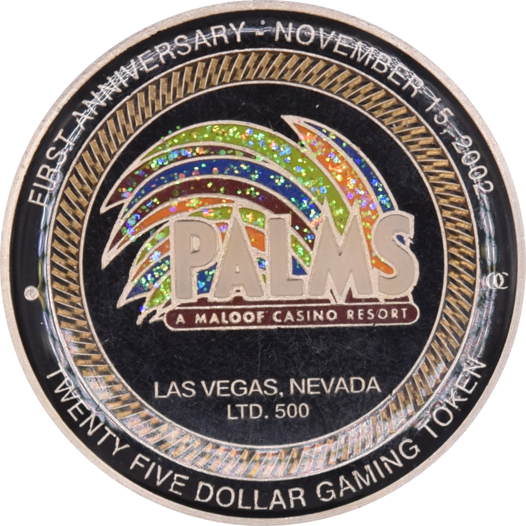 Palms Casino Las Vegas Nevada $25 First Anniversary Token