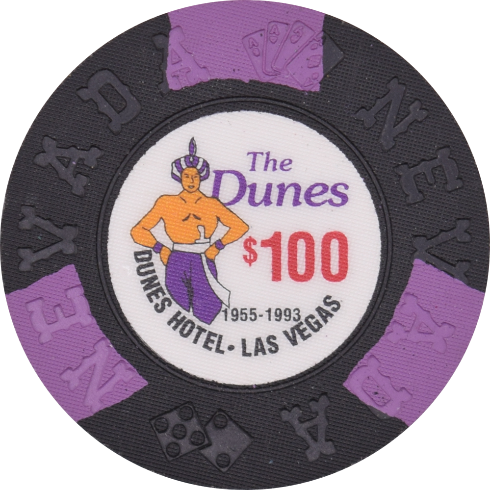The Dunes Casino Las Vegas Nevada $100 Borland Commemorative Chip 1994
