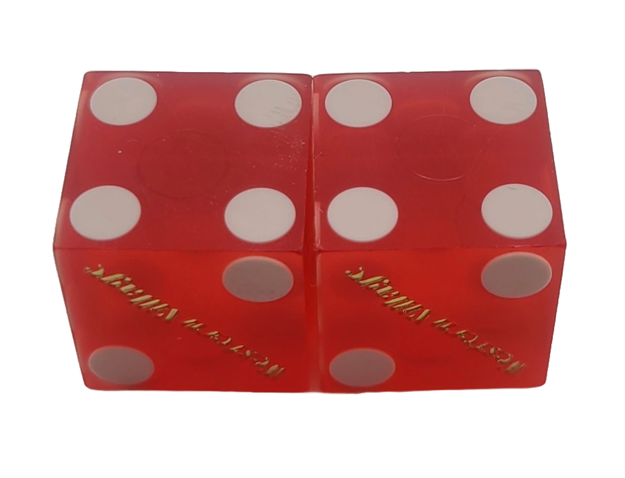 Casino Dice Western Village Casino Sparks Nevada Used Pair of Matching Numbers