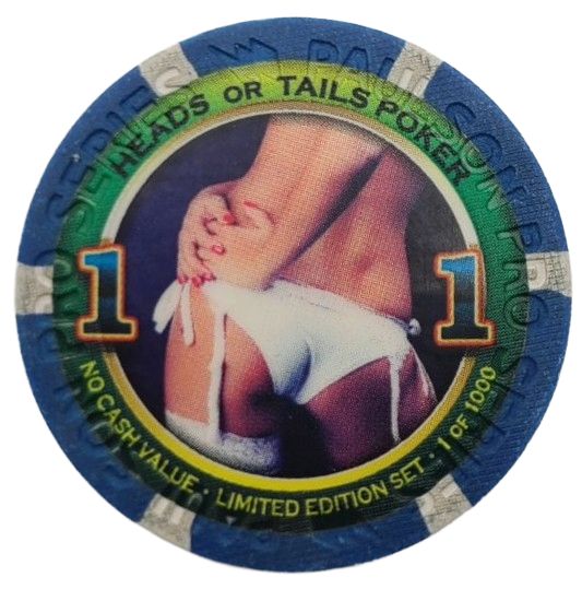 Heads or Tails Poker No Cash Value 1 Chip Paulson 41mm