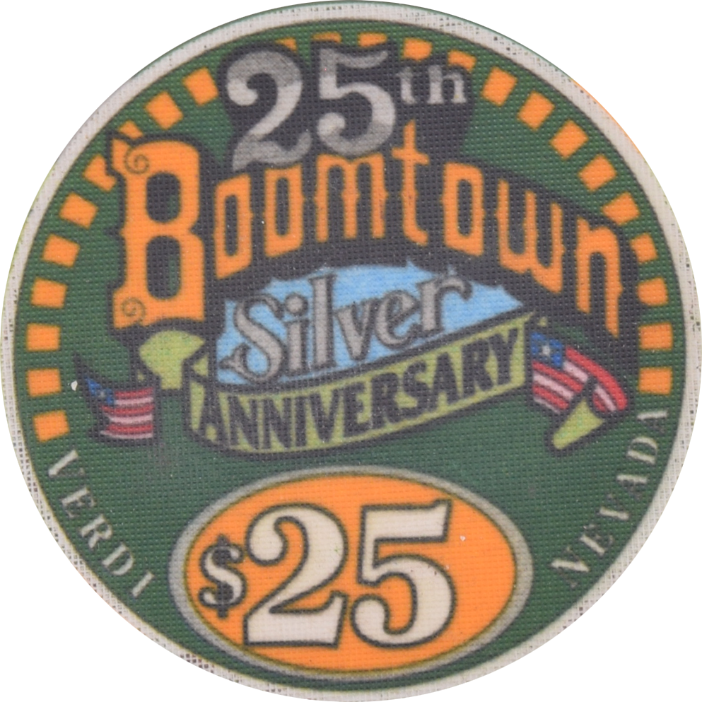 Boomtown Casino Reno/Verdi Nevada $25 25th Silver Anniversary Chip 2000