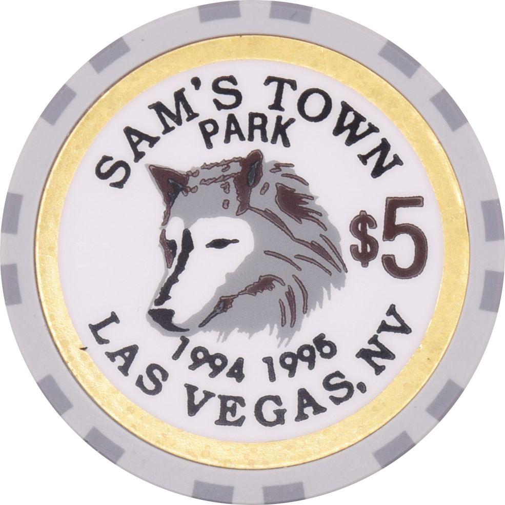Sam's Town Casino Las Vegas Nevada $5 Park Chip 1995