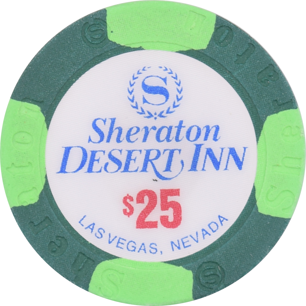 Sheraton Desert Inn Casino Las Vegas Nevada $25 House Mold Chip 1994
