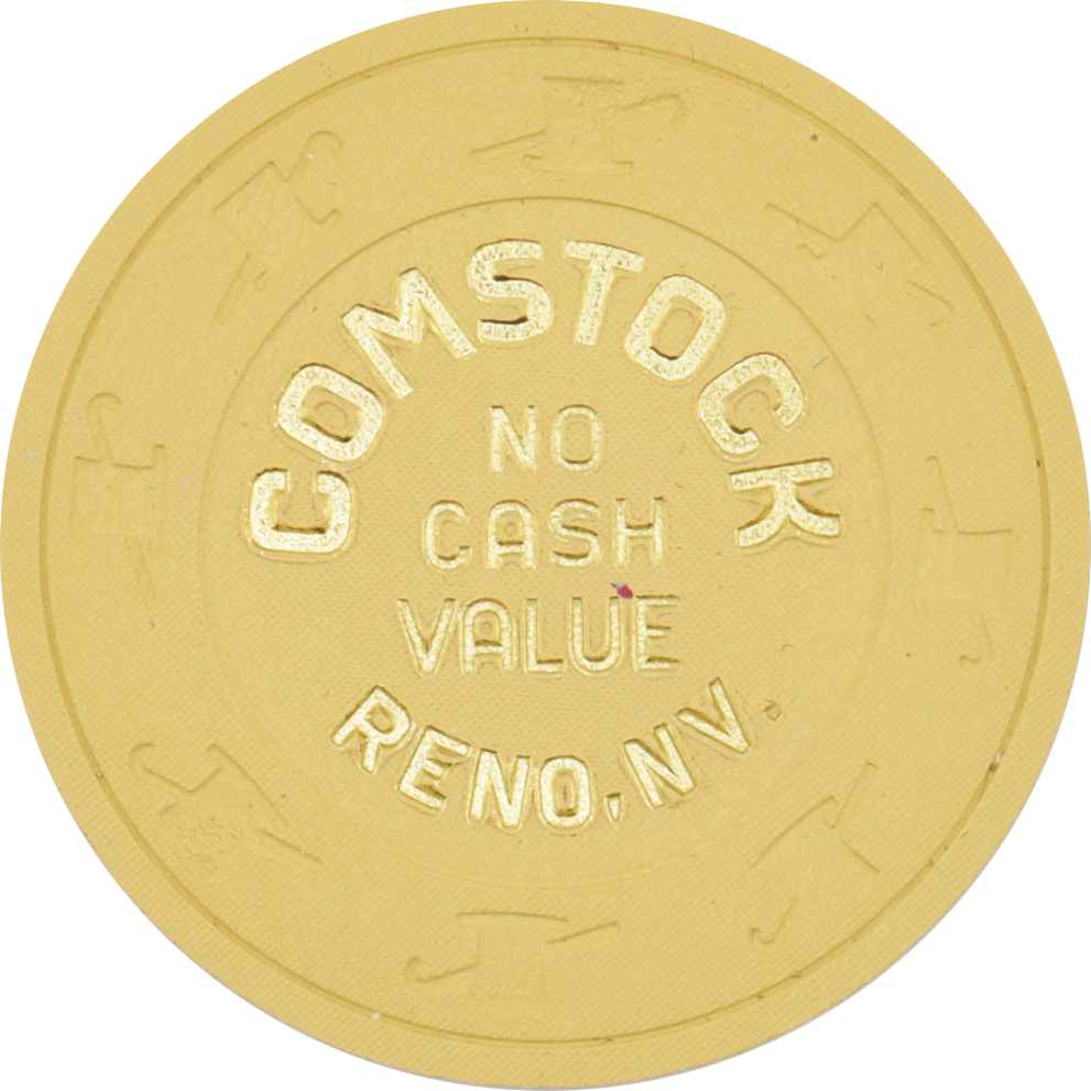Comstock Casino Reno Nevada Mustard NCV Chip 1980s