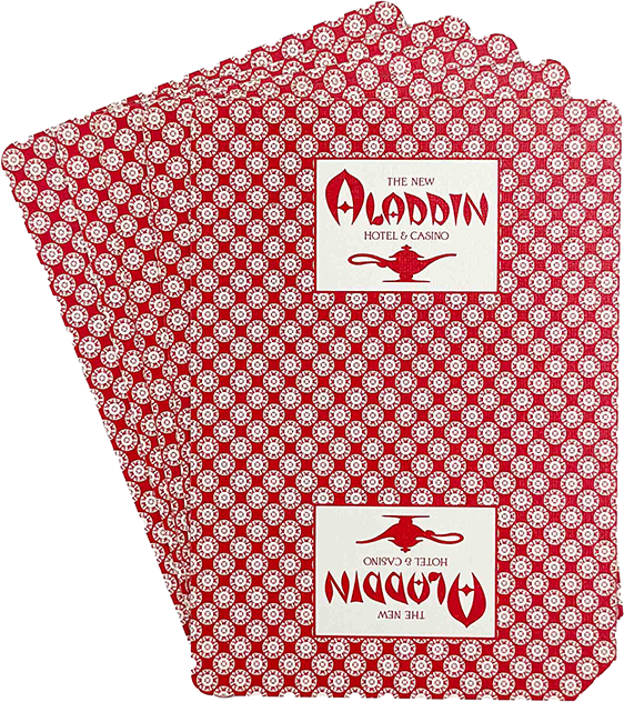 Aladdin Casino Las Vegas Nevada Used Blue or Red Decks GEMACO