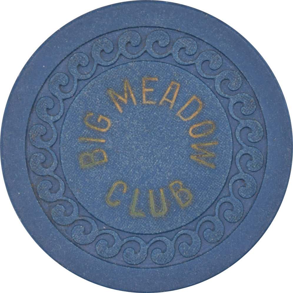 Big Meadow Club Casino Lovelock Nevada Navy Chip 1953