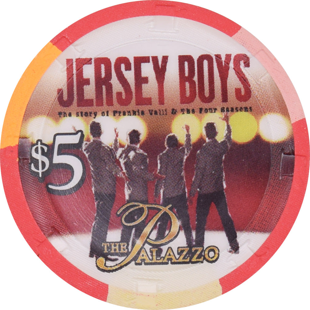 Palazzo Casino Las Vegas Nevada $5 Jersey Boys Chip 2008