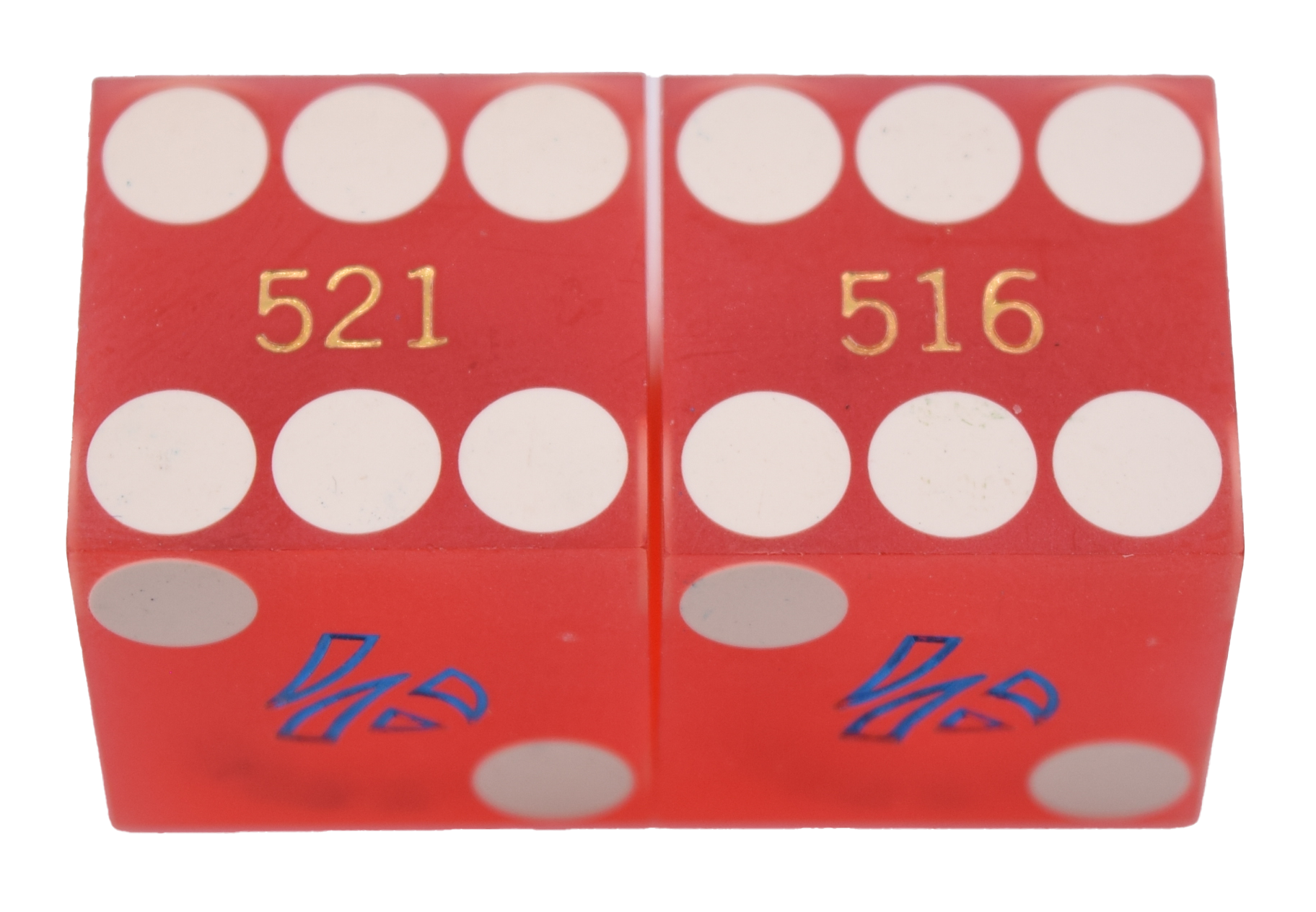Imperial Palace Used Casino Pair of Sanded Dice
