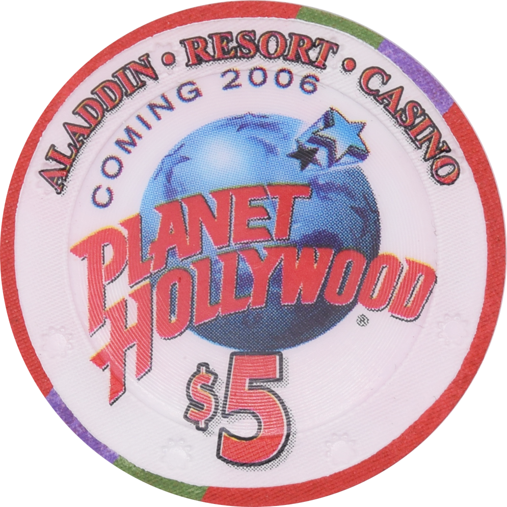 Aladdin Resort & Casino Las Vegas Nevada $5 Lionel Richie Chip 2004