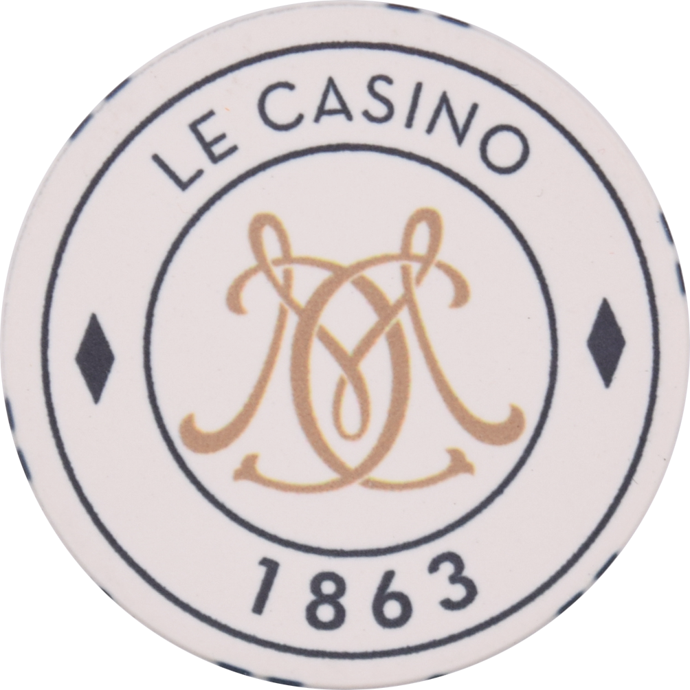 Societé des Bains de Mer- Casino de Monte Carlo Monaco White 1863 Chip