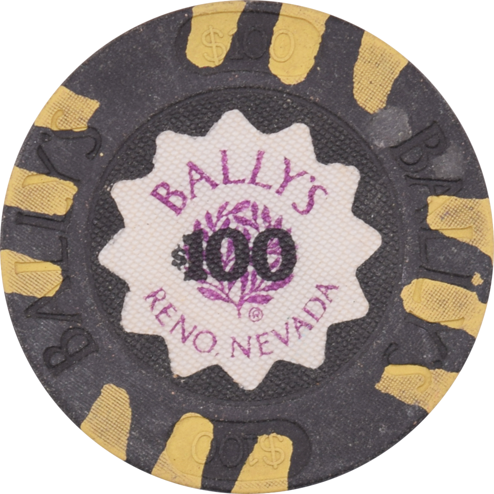 Bally's Casino Reno Nevada NV $100 Chip 1986