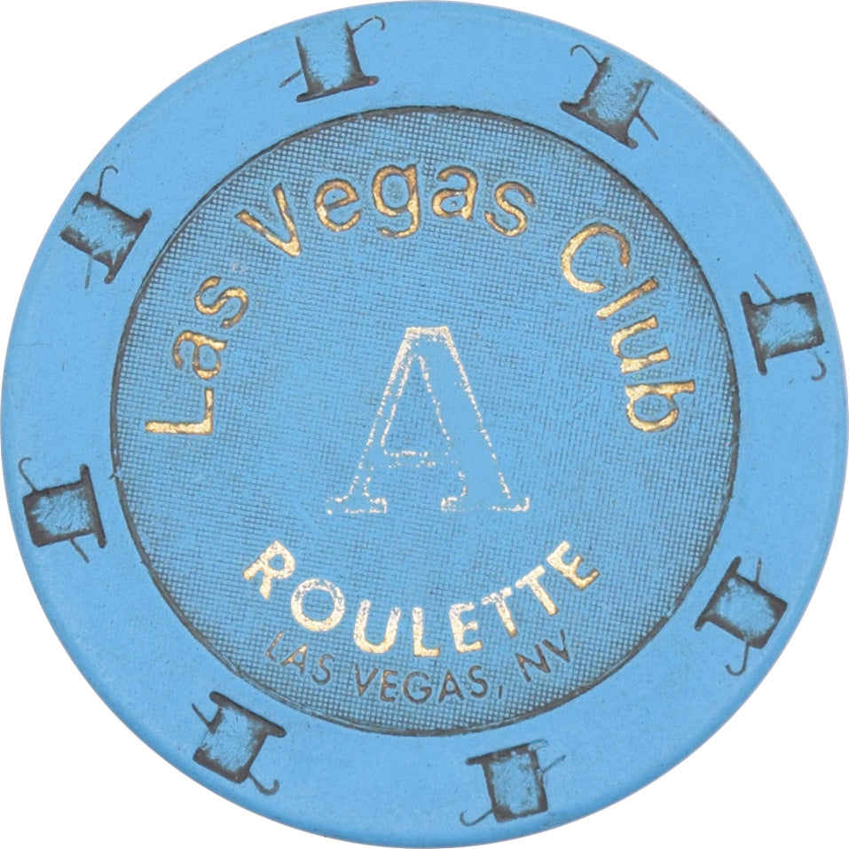Las Vegas Club Casino Las Vegas Nevada Light Blue Roulette A Chip 2004