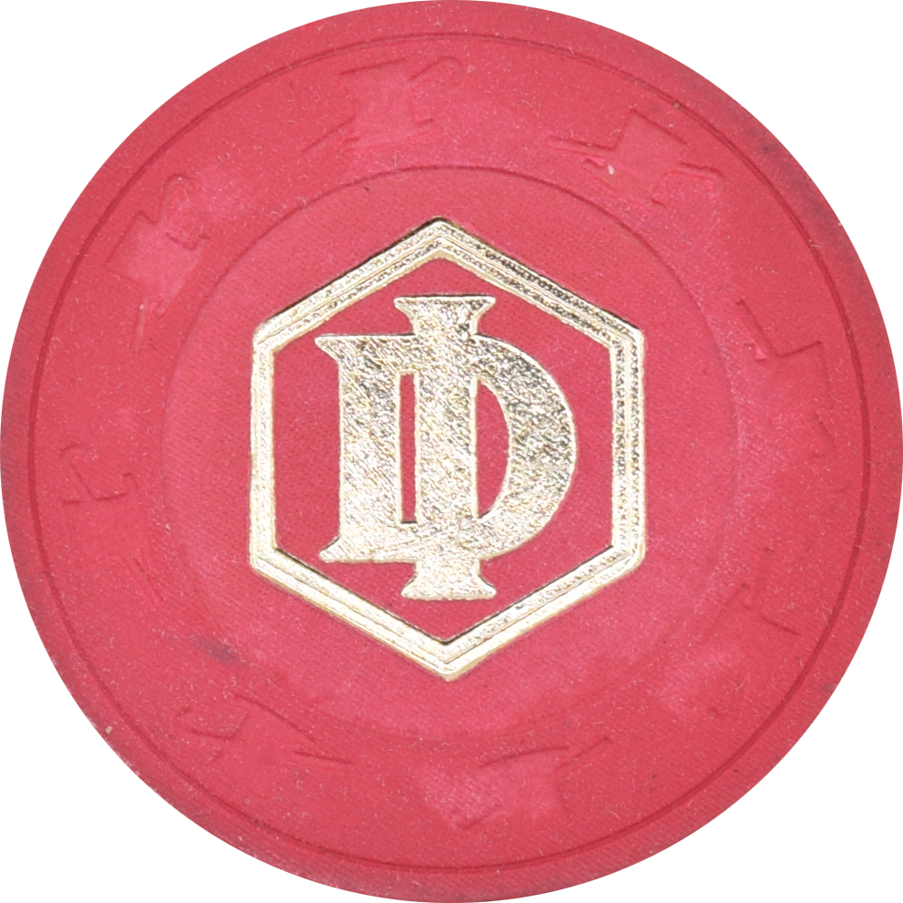 Desert Inn Casino Las Vegas Nevada Hot Stamp Roulette Red Chip 1980