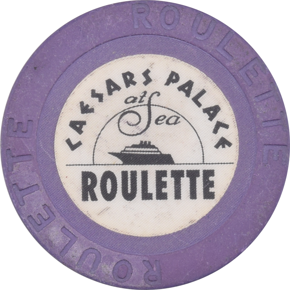 Caesars Palace at Sea Cruise Line Purple Roulette Chip