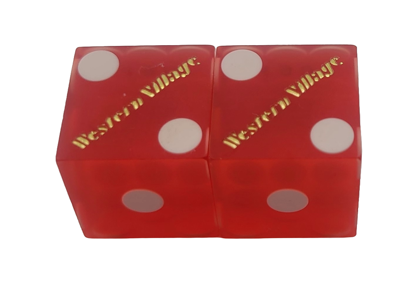 Casino Dice Western Village Casino Sparks Nevada Used Pair of Matching Numbers