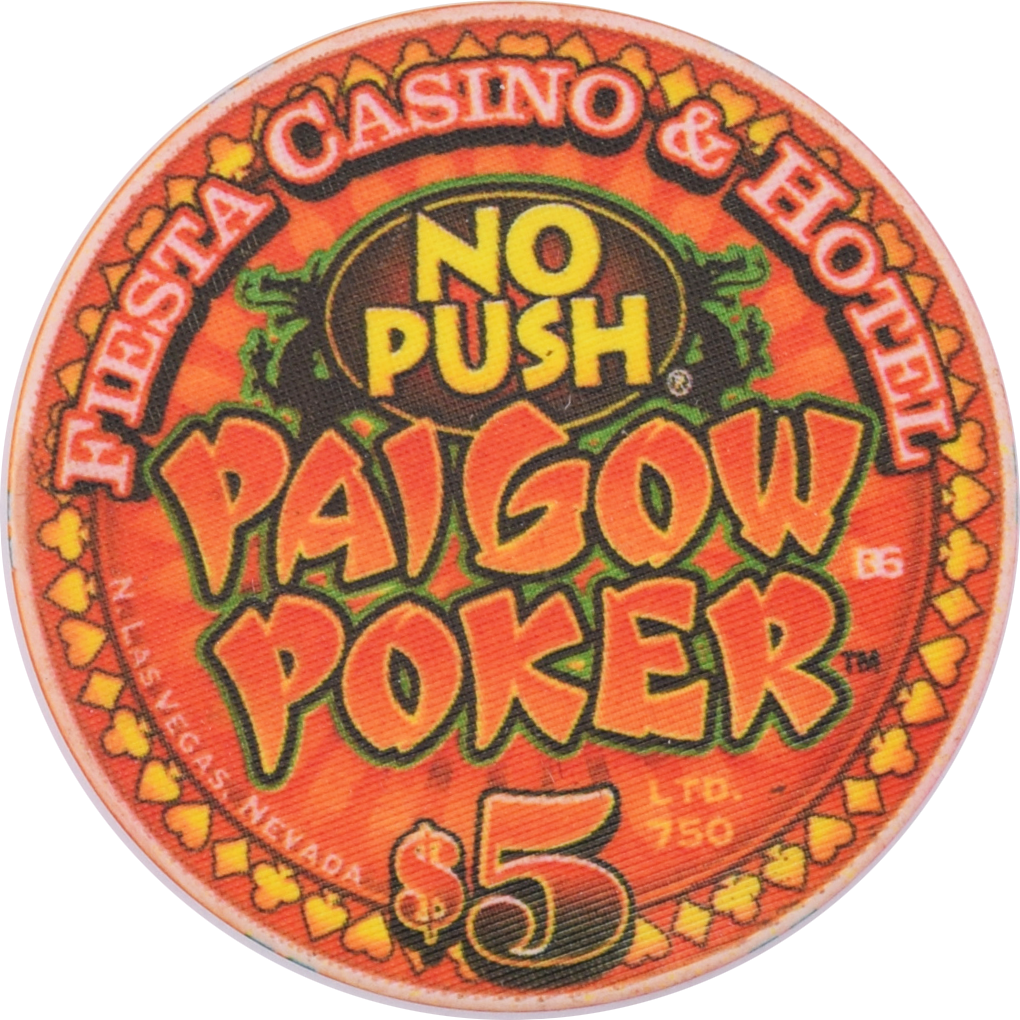 Fiesta Rancho Casino N. Las Vegas Nevada $5 No Push - Pai Gow Poker Chip 2002