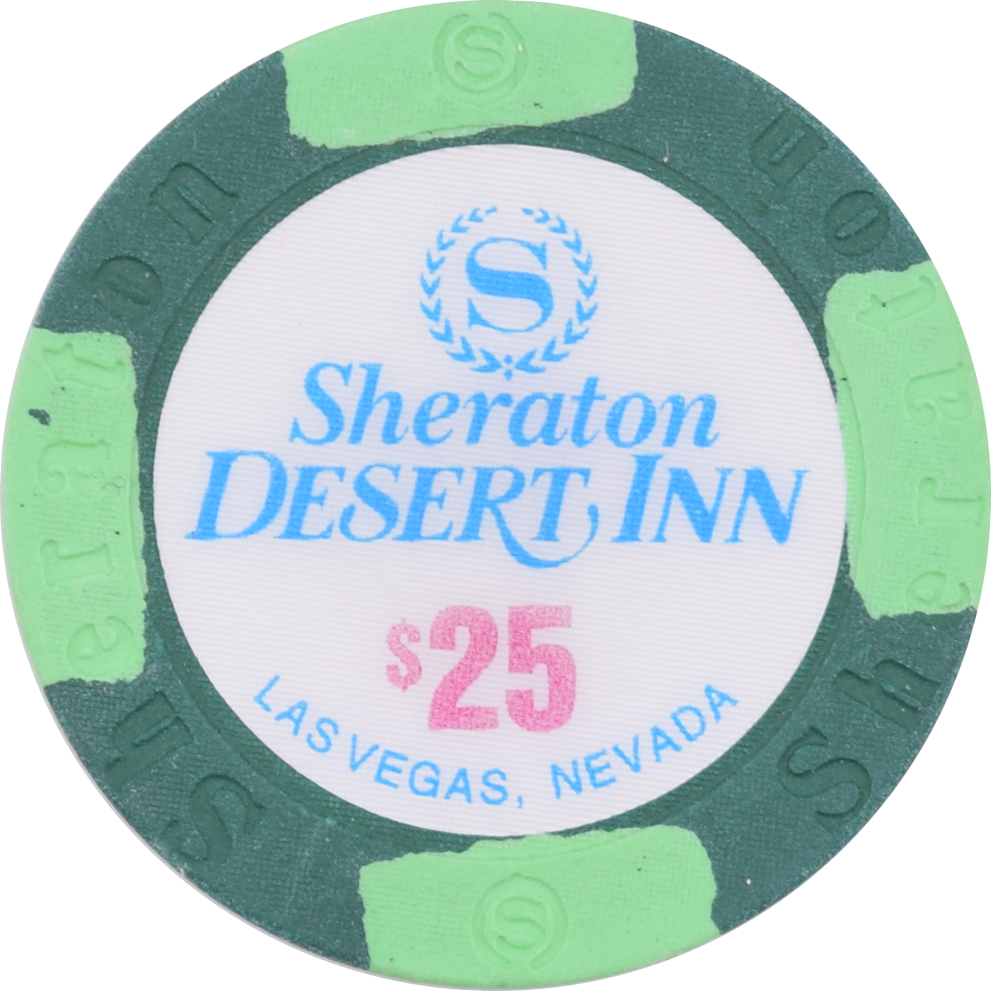 Sheraton Desert Inn Casino Las Vegas Nevada $25 House Mold Chip 1994
