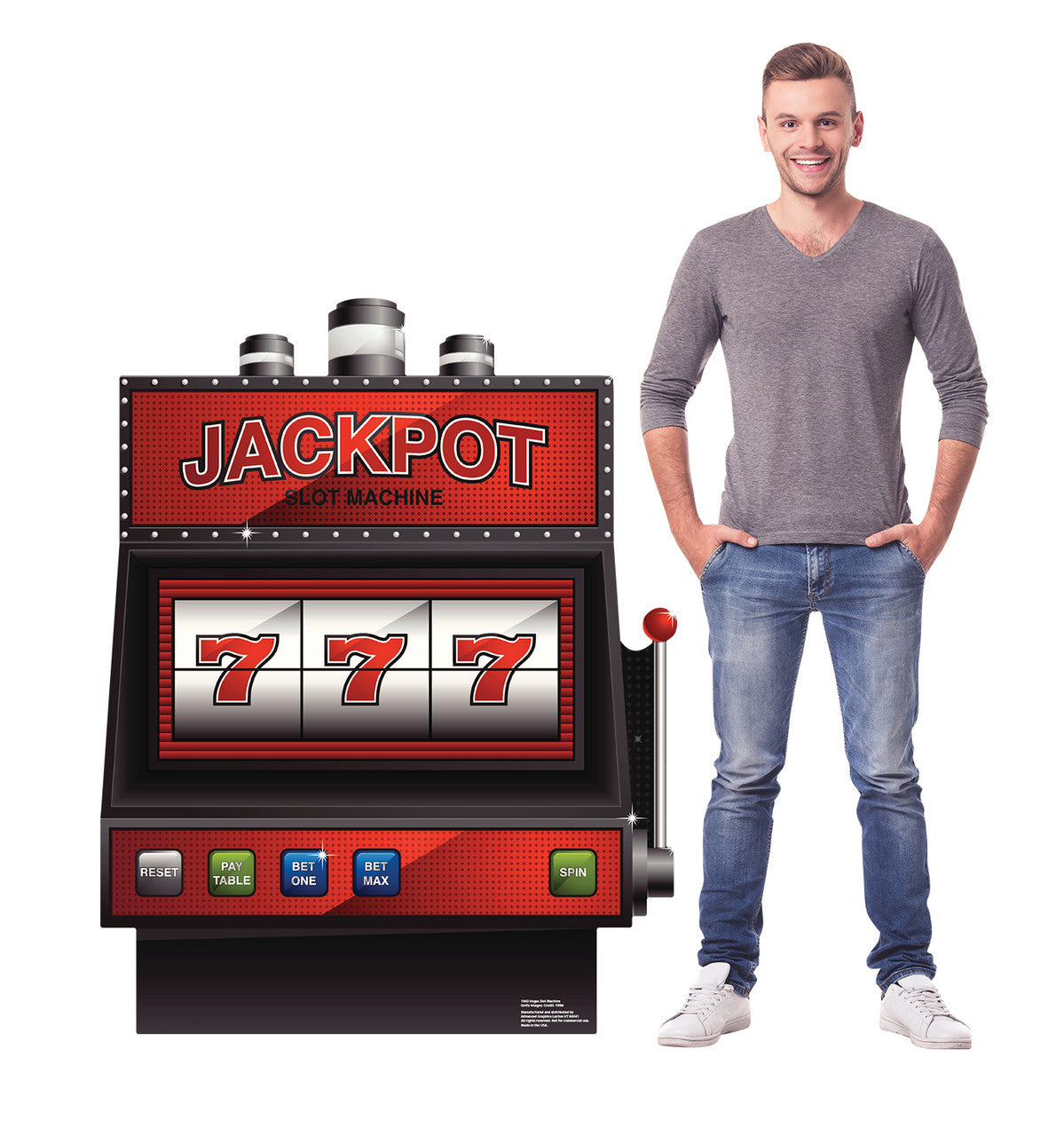 Vegas Slot Machine Cardboard Cutout