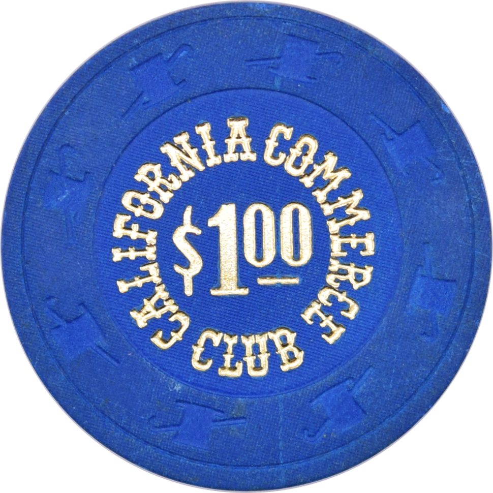 California Commerce Club Commerce California $1 Chip