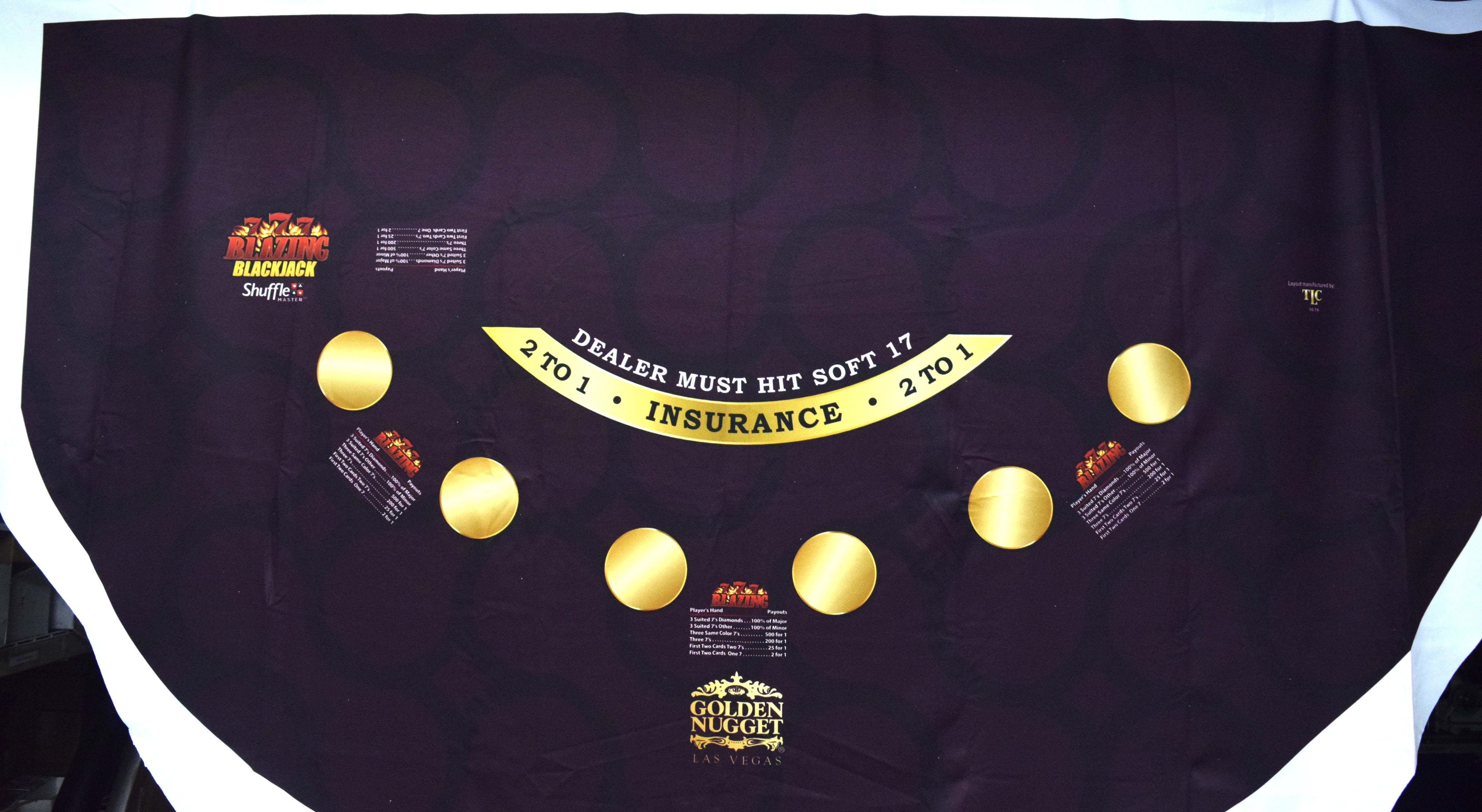 Golden Nugget Casino Las Vegas Nevada New Blazing 7's Blackjack Layout