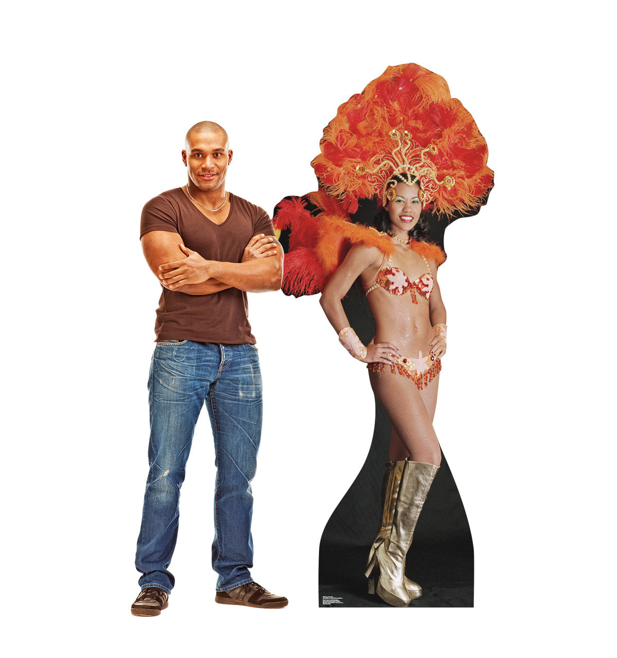 Vegas Showgirl Cardboard Cutout