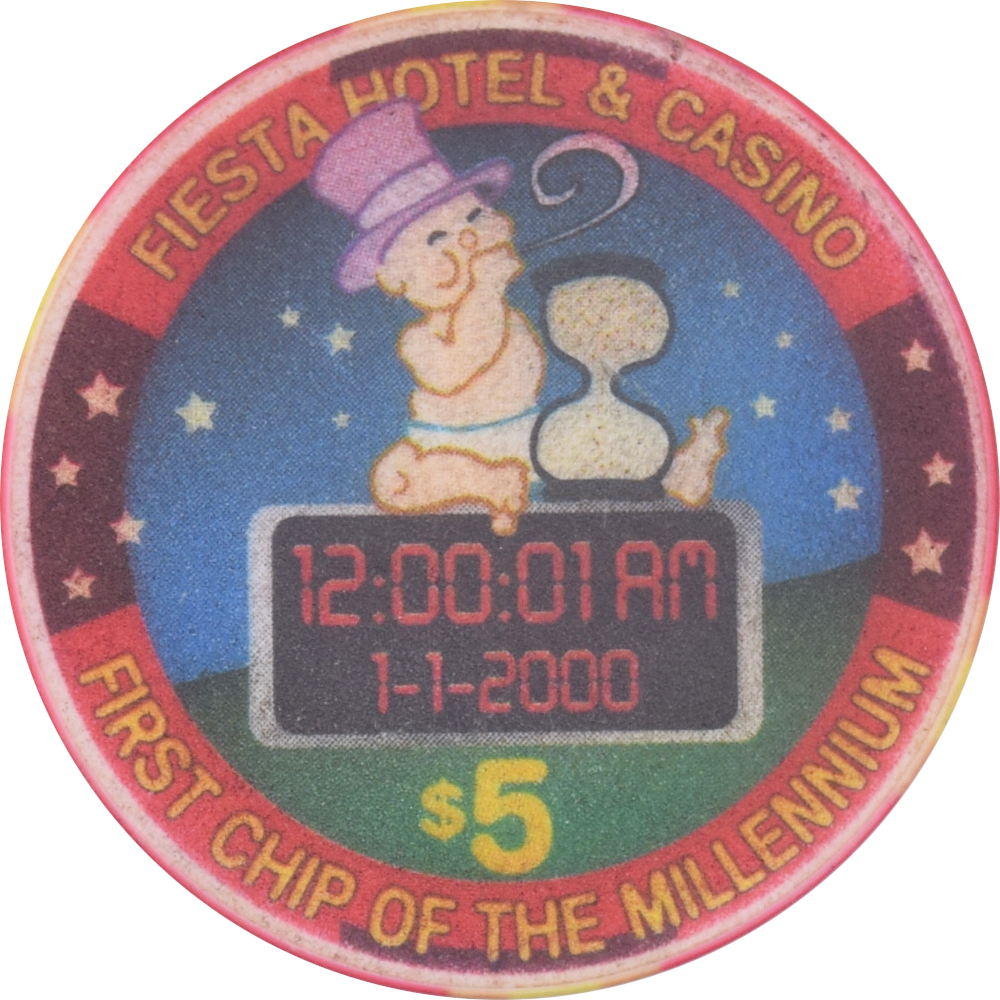 Fiesta Rancho Casino N. Las Vegas Nevada $5 First Chip of Millennium Chip 2000