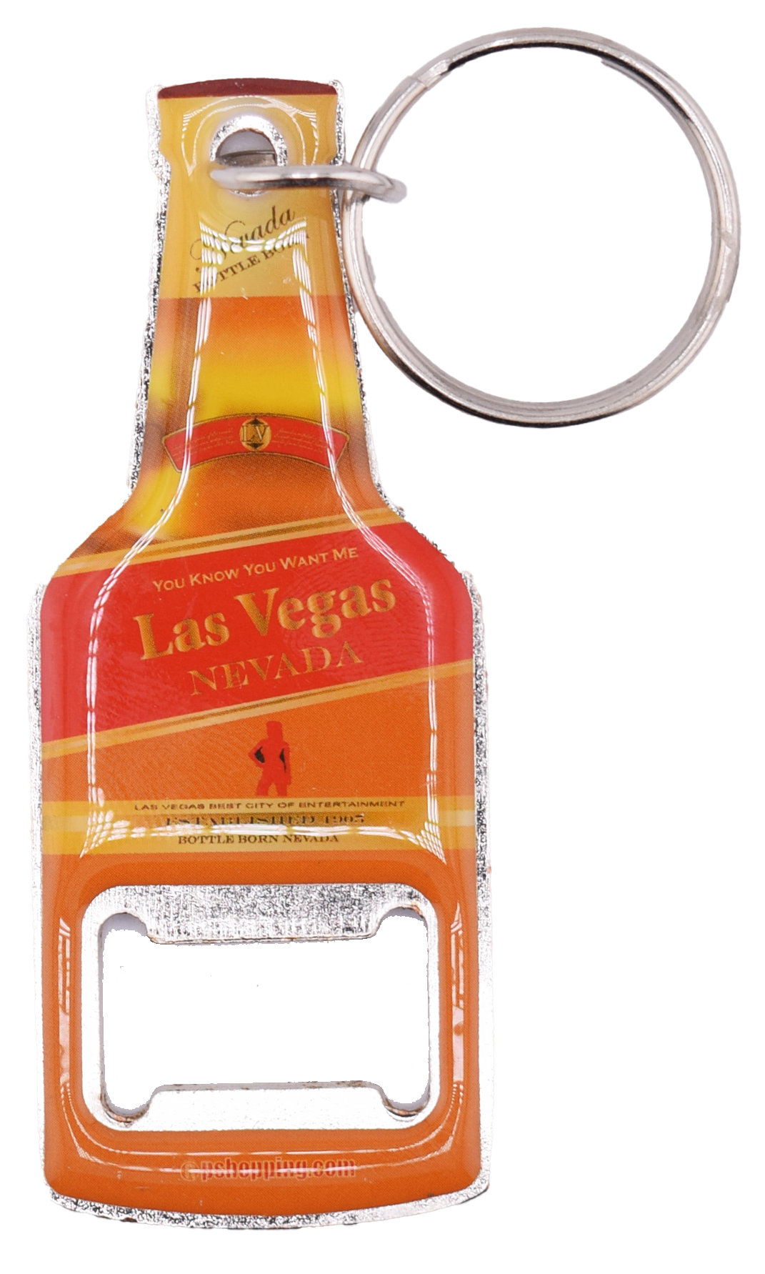 Las Vegas You Know You Want Me Bottle Opener Key Ring #2