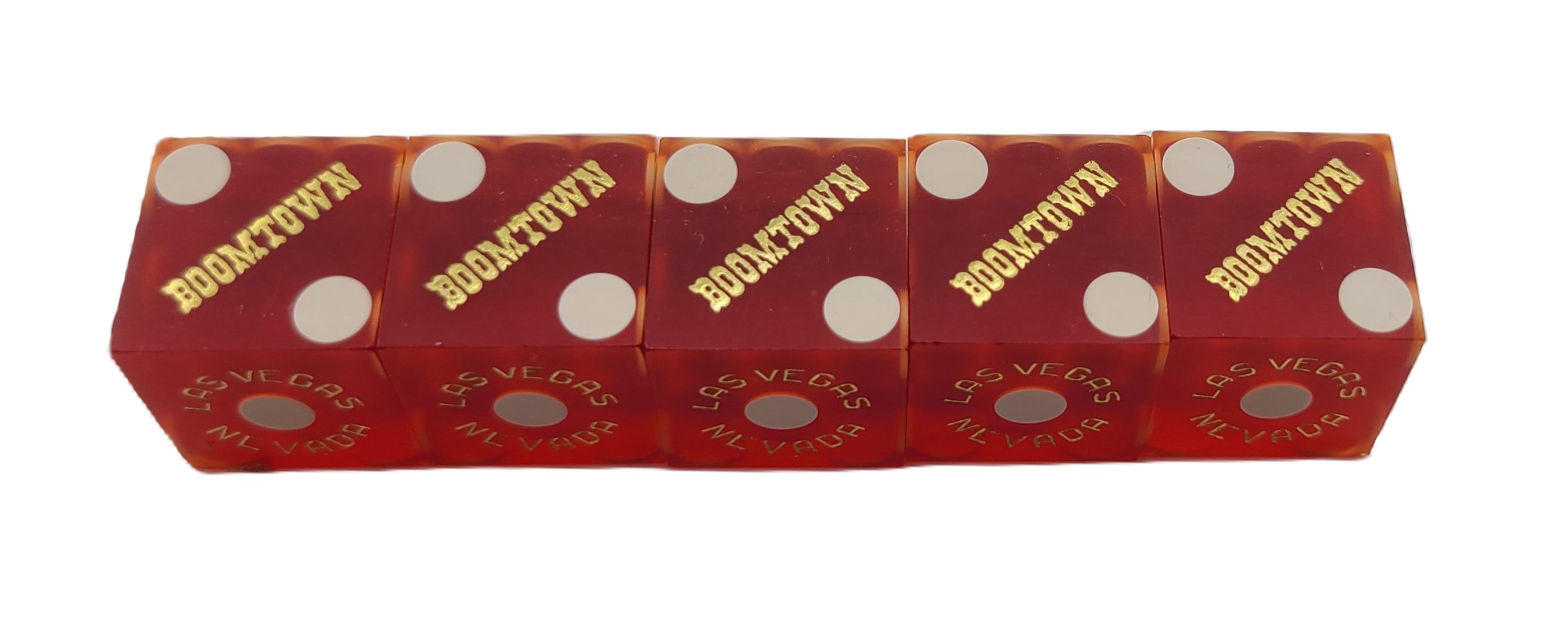 Boomtown Casino Las Vegas Nevada Stick of Used Dice 1994-1997