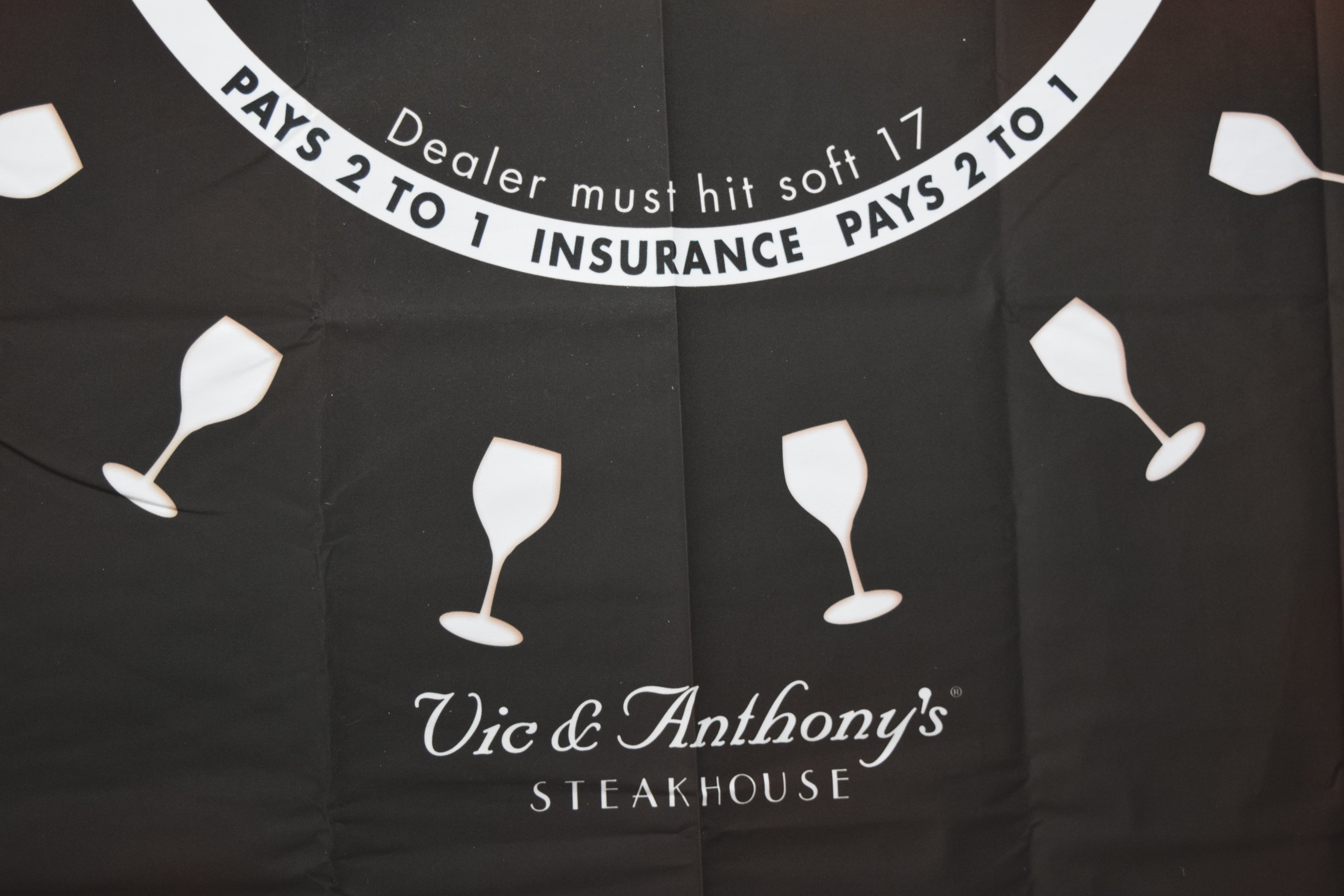 Golden Nugget Casino Las Vegas Nevada New Vic & Anthony's Blackjack Layout