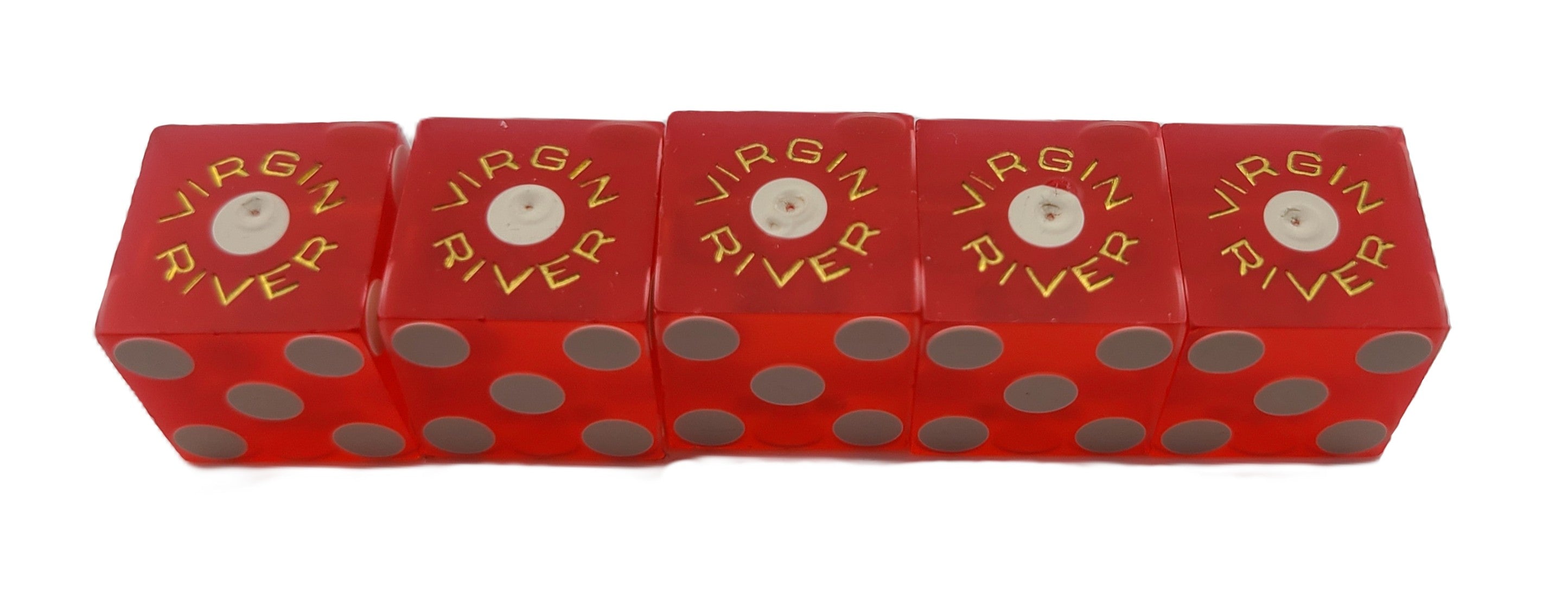 Virgin River Casino Mesquite Nevada Stick of Used Dice 1990's