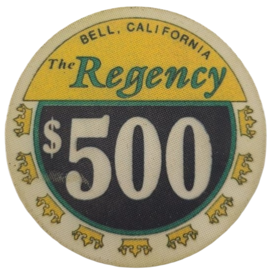 The Regency Casino Bell California $500 Chip 44mm ChipCo.