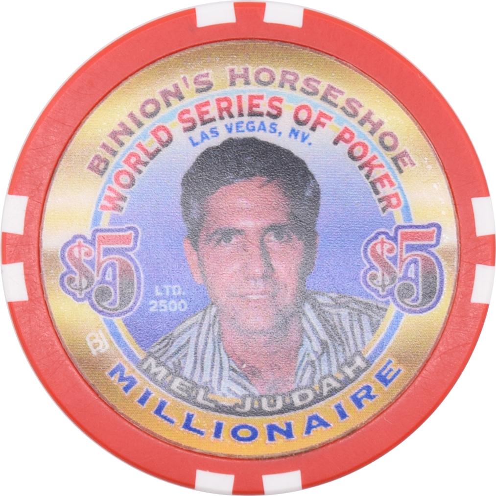 Horseshoe Club Casino Las Vegas Nevada $5 WSOP Mel Judah Millionaire Chip 2002