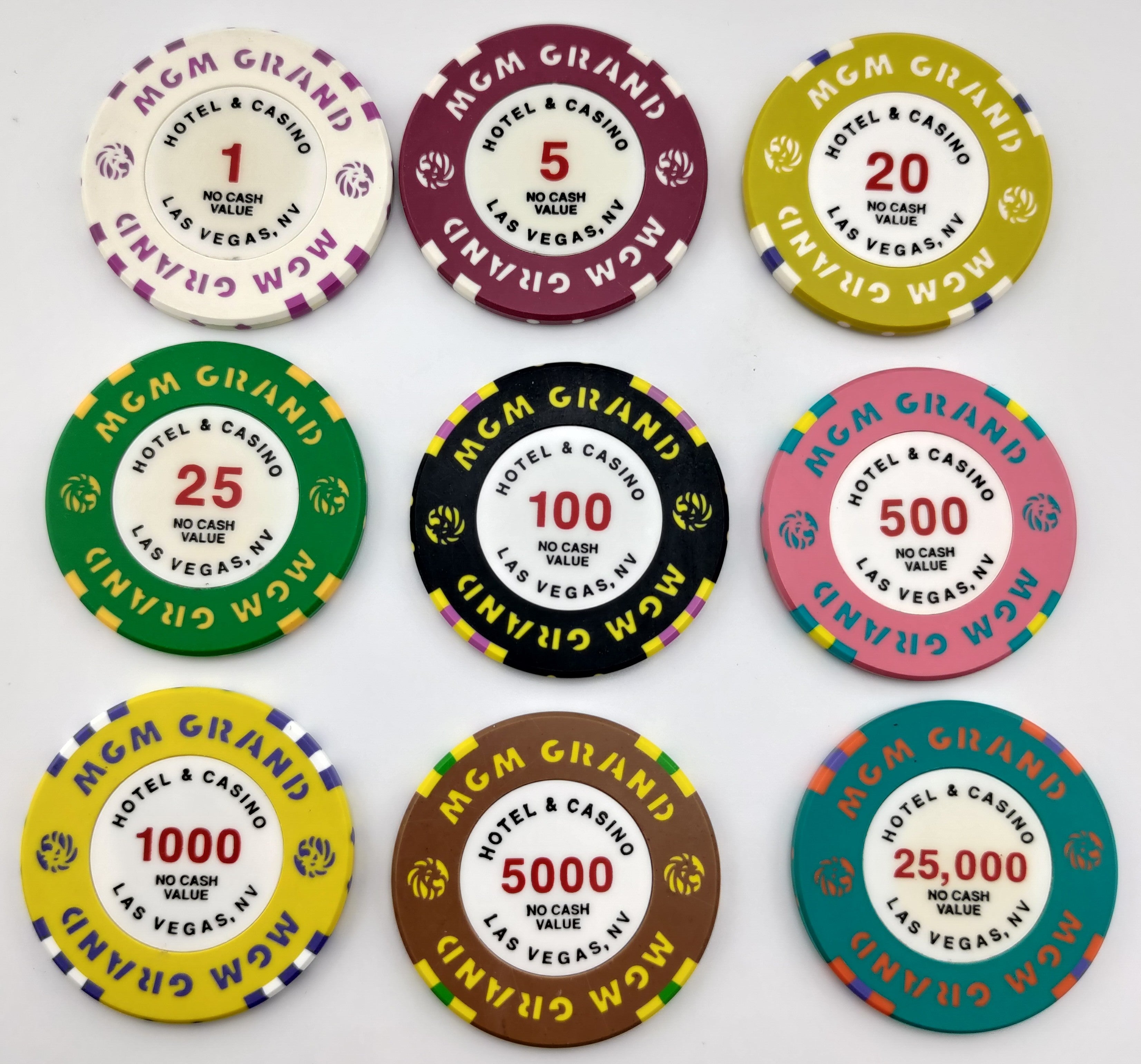 MGM Grand Las Vegas NCV 9-Chips Set 44mm