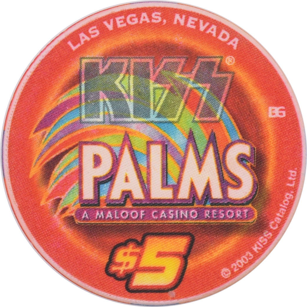 Palms Casino Las Vegas Nevada $5 KISS (4 Faces) Chip 2003