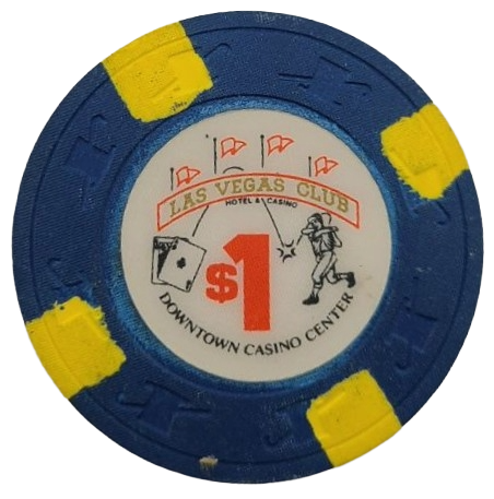 Las Vegas Club Casino Las Vegas Nevada $1 Chip 1980's