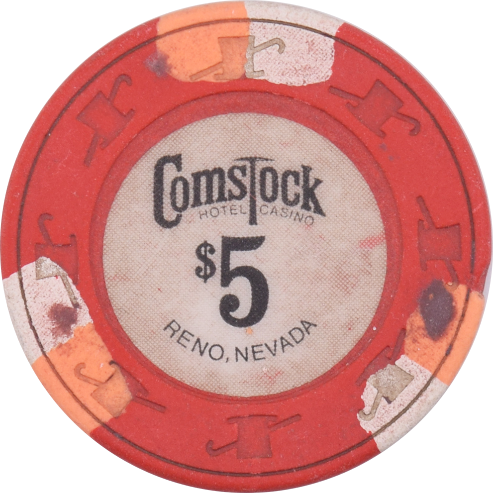 Comstock Casino Reno Nevada $5 Chip 1980s