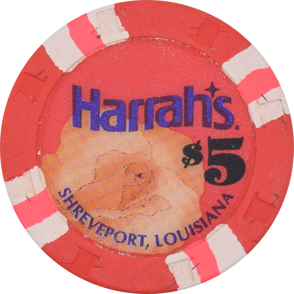 Harrah's Casino Shreveport Louisiana $5 Chip