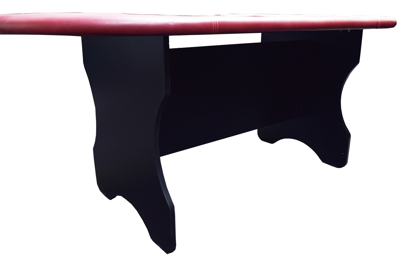 71" Poker Table with Burgundy Arm Rail