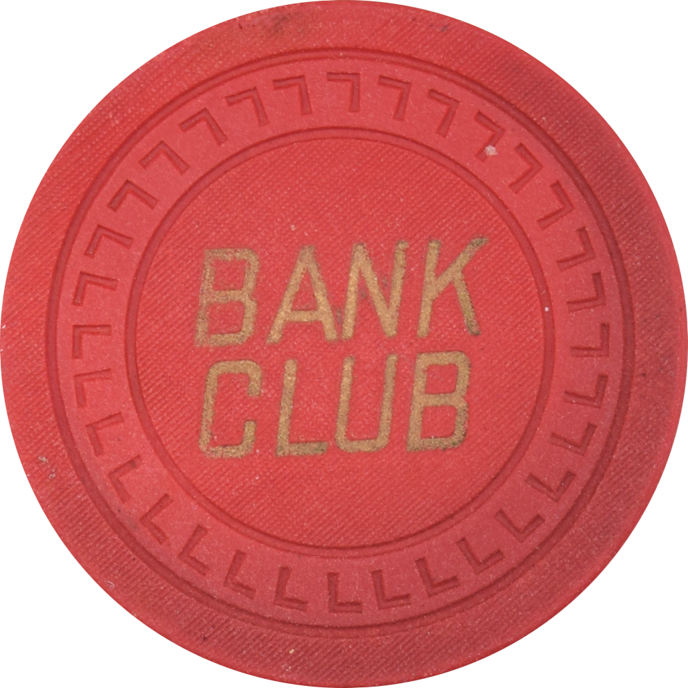 Bank Club Illegal Casino San Jose California 25 Cent Chip 1930s